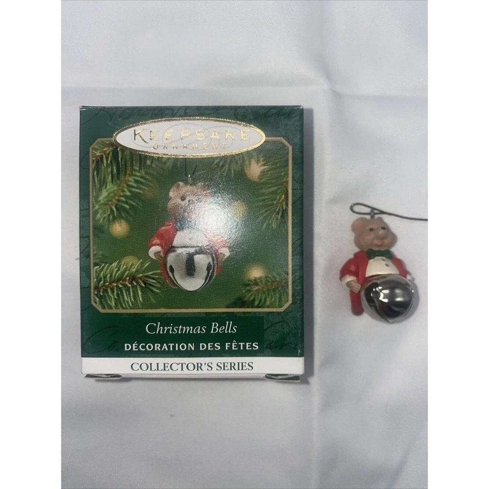 Hallmark Keepsake Miniature Christmas Bells 2001 7th In Series Mouse Ornament
